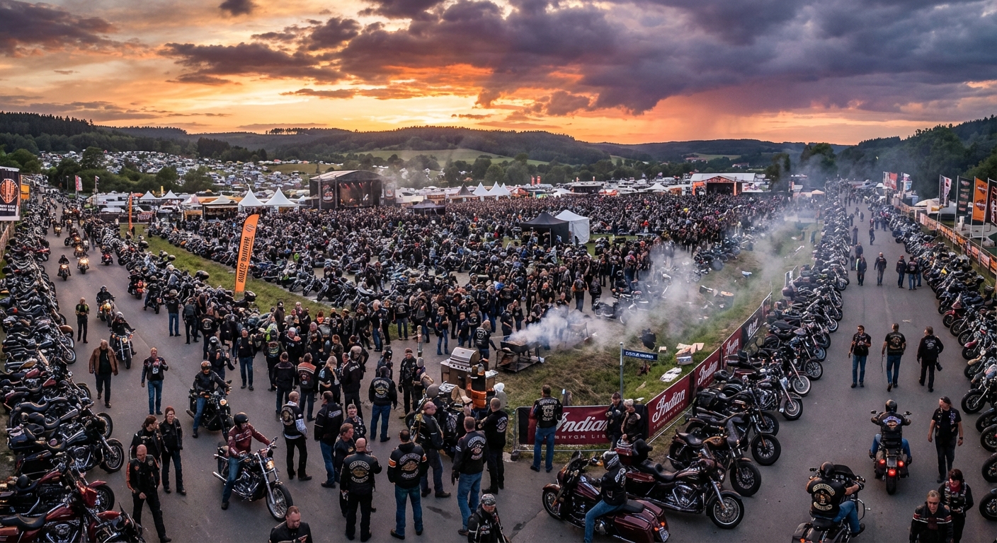 Branded patches and gear flat lay